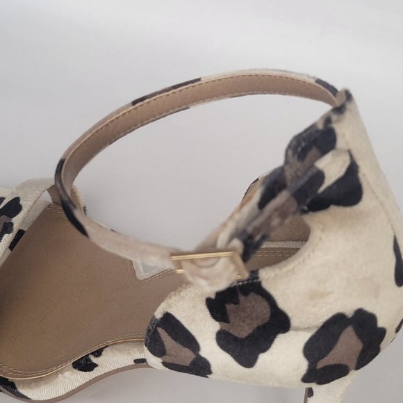 ASOS Leopard Pony Peep Toe Sandals in Size 8 - Picture 7 of 10